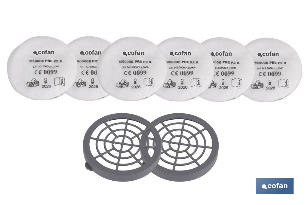 JGO. 2 PLASTICOS+6 PREFILTROS - M6000E (PACK: 1 UDS)