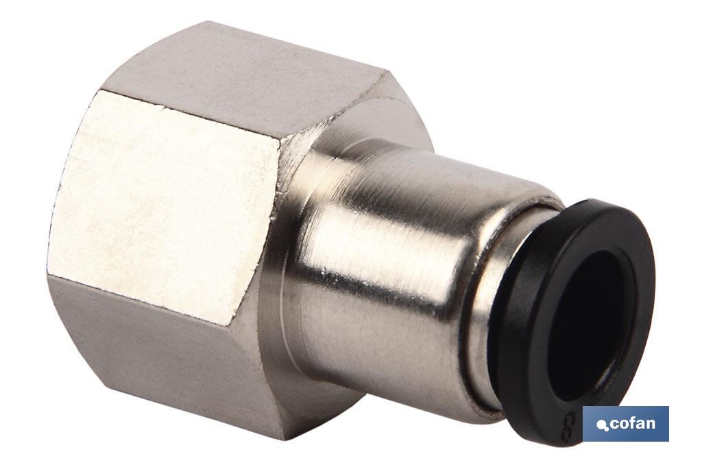 RACOR RECTO ROSCA HEMBRA T-10 R-3/8
