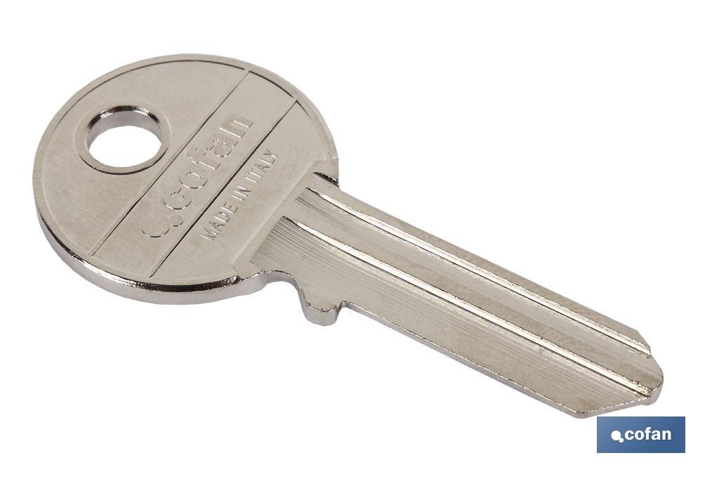 Llaves de Serreta en bruto | Copia de llaves para cerradura de Persiana | Pack de 5 copias de llaves en bruto